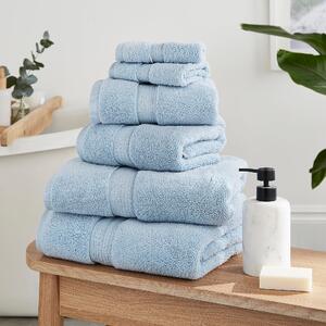 Set of 6 Plush Cotton Towel Bale Bluebell