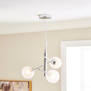 Vaughn 3 Light Suspended Ceiling Fitting Silver