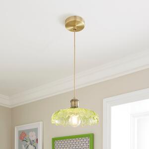 Posie Vintage Glass Ceiling Fitting Green