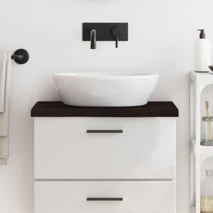 Bathroom Countertop Dark Brown 60x30x(2-4) cm Treated Solid Wood