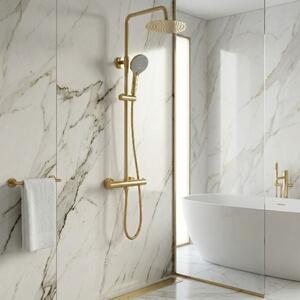 Shower set without spout with thermostat Rea Lungo Gold