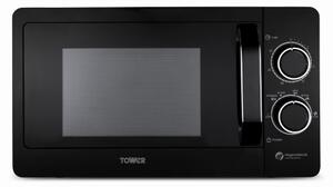 Tower 20L 800W Manual Microwave Black