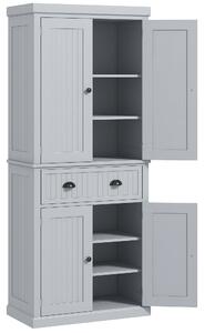 HOMCOM Multi-Storage Mid-Century Kitchen Cabinet - Grey