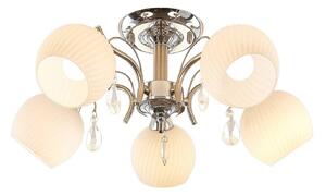 Lindby Feodora ceiling light in glass, five-bulb