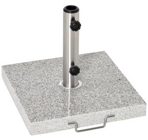 Outsunny Marble Umbrella Base: 28kg Durable Parasol Holder for Patio Furniture, Outdoor Sunshade Support Aosom UK