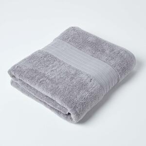 Homescapes Zero Twist Supima Cotton Light Grey Bath Sheet