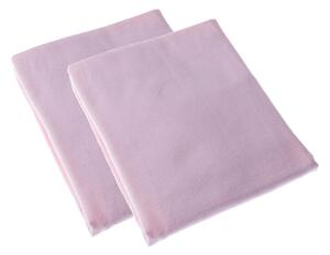 Pink Brushed Cotton Cot Flat Sheet Pair 100% Cotton, 100 x 150 cm