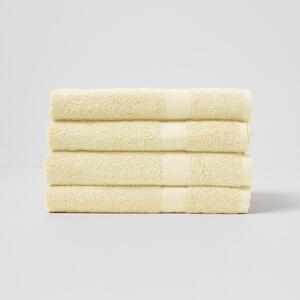 Homescapes Yellow Bath Towel Set of 4 Turkish Cotton