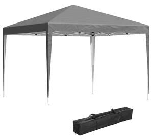 Outsunny 3 x 3m Pop Up Gazebo with Sides, Waterproof Pop Up Gazebo with Carry Bag and Height Adjustable Marquee for Party, Grey Aosom UK