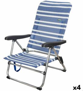 Folding Chair Aktive Mykonos Striped 47 x 85 x 50 cm (4 Units)