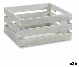 Decorative box White Wood 21 x 11 x 14,5 cm (36 Units)