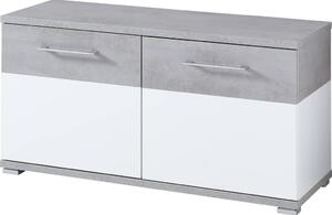 Germania Shoe Cabinet Topix 96x40x50.4 cm White and Concrete