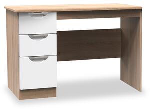 Beckett Gloss 3 Drawer Storage Desk | Black, White, Cream, Light Wood | Roseland