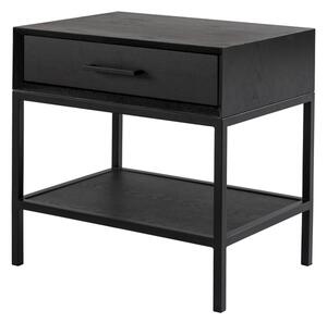 Duo Black Bedside Table