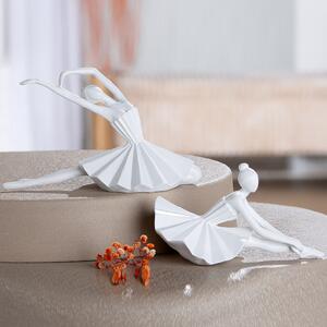 Bellano Synthetic Resin Ballerina Sculpture In Matt White