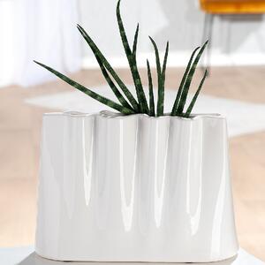 Sorelli Small Ceramics Flower Vase In White