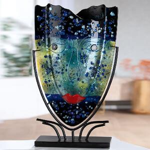Albemarle Glass Floor Vase In Blue