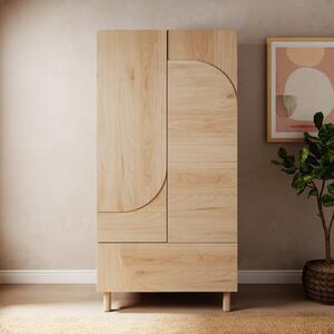 Aldo Double Wardrobe, Light Oak Light Oak