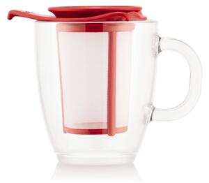 Bodum Yo Yo Mug & Tea Strainer Set, 350ml Red