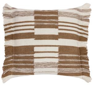 Torode Woven Striped Square Cushion Baked Earth