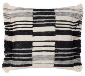 Torode Woven Striped Square Cushion Black