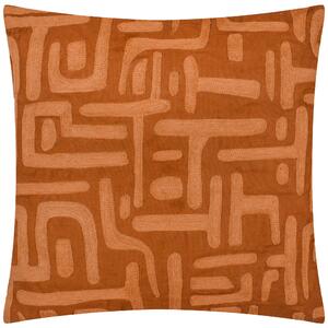 Brooke Abstract Square Cushion Copper