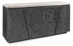 Saltaire Grey Industrial Concrete Effect Large Sideboard | Roseland