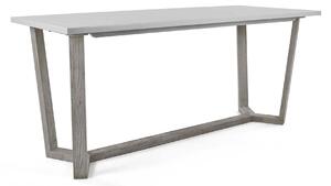 Epsom Industrial 150cm Dining Table, Concrete Effect & Oak | Roseland
