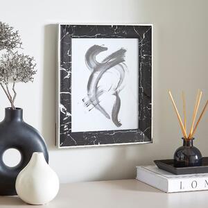 Marble Effect Photo Frame Black