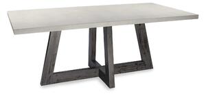 Saltaire Grey Industrial Concrete Effect Dining Table | Roseland