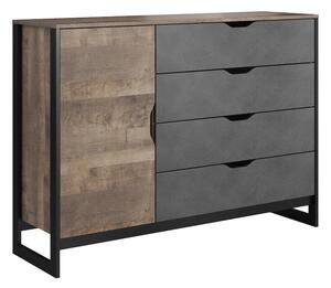 Arvada Wooden Chest Of 4 Drawers In Grande Matera Oak