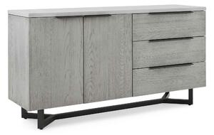 Epsom Industrial Large Sideboard Cabinet | Concrete Effect & Wood