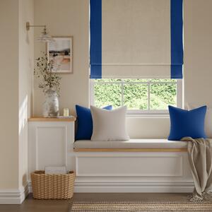 Luna Bordered Classic Blue Blackout Roman Blind