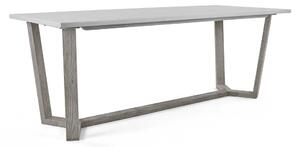 Epsom Industrial 210cm Dining Table, Concrete Effect & Oak | Roseland