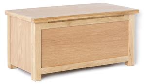 London Oak Blanket Box with Sprung Top | Solid Wood | Oak | Roseland
