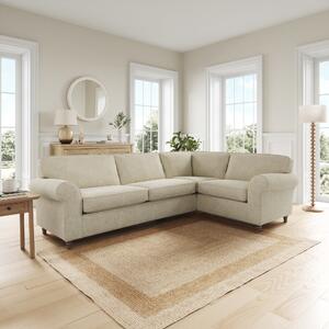 Flori Corner Sofa, Soft Chenille Sandstone