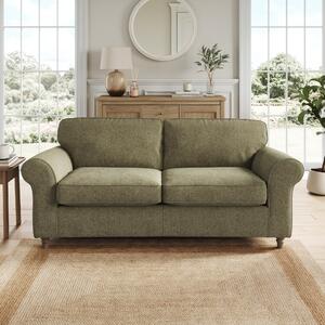 Flori 3 Seater Sofa, Soft Chenille Olive