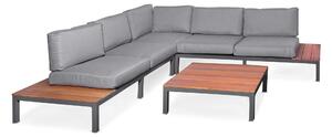 Aspen Mini Garden Lounge Set With Teak Tables | Roseland