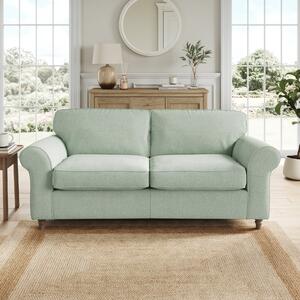 Flori Soft Chenille 3 Seater Sofa Seafoam