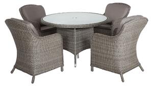 Paris 4 Seat 110cm Lux Rattan Dining Set | Roseland