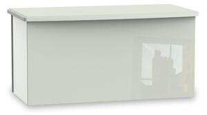 Beckett Gloss Ottoman Blanket Box | Cream Black White | Roseland