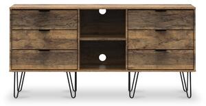 Moreno Rustic Oak 6 Drawer Sideboard | Roseland