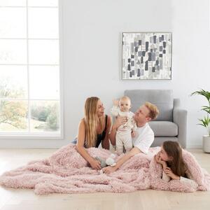 Cuddly Faux Fur Supersize Family Throw Blanket 245cm x 280cm