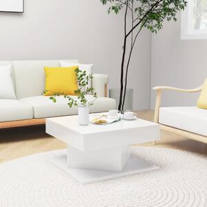 Coffee Table High Gloss White 57x57x30 cm Engineered Wood