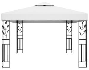 Gazebo with Double Roof 3x4 m White
