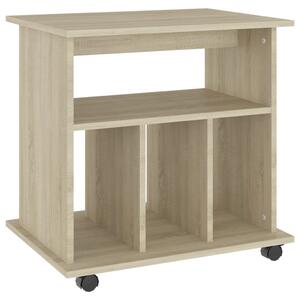 Rolling Cabinet Sonoma Oak 60x45x60 cm Engineered Wood