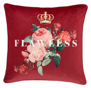 Bridgerton Flawless Floral Filled Cushion 45cm x 45cm Red