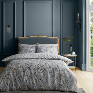 Bridgerton Regal Floral Duvet Cover Bedding Set Blue