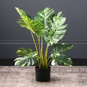 Real Touch Variegated Monstera 70cm Green