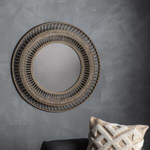 Zarand Round Mirror 90cm Grey